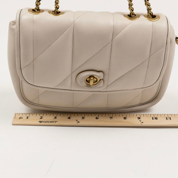 COACH Shoulder Bag with Chain Strap Cream 220170 - Picture 10 of 10